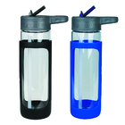 Sleeve Glass Drink Bottle with Sipper