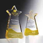 Five-pointed star crystal trophy