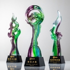 Green Purple Colorful Crystal Trophy